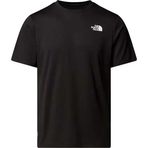 The North Face Mens 24/7 Short Sleeve Tee REG - tnf black - Herren Laufshirt aus 100% recyceltem Polyester, ideal für Fitness und Training. Schnelltrocknendes FlashDry Material sorgt für optimale Feuchtigkeitsregulierung und bleibt auch bei intensiven Workouts angenehm trocken.