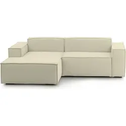 Festes Sofa Dcagnan - Modulares 2-Sitzer-Sofa mit linker Halbinsel - Elegantes, modernes Sofa in Beige, perfekt für jeden Raum. Bietet großzügigen Platz und hohen Komfort mit einer Gesamtgröße von 240x170h70 cm. Ideal für entspannte Stunden.