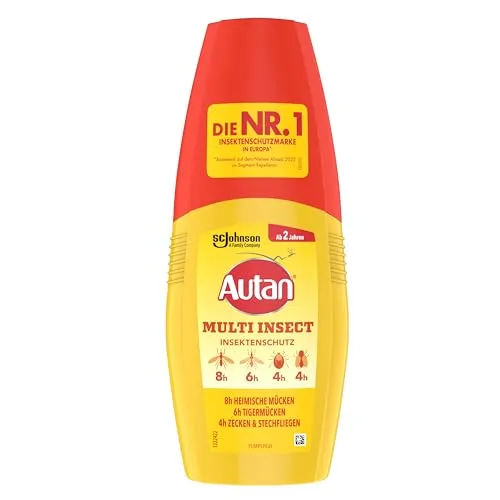 Autan Multi Insect Pumpspray 100 ml - Körpersprays gegen Insekten & Schädlinge, schützt bis zu 8 Stunden vor Mücken, Stechfliegen und Zecken mit Icaridin für effektiven Insektenschutz.