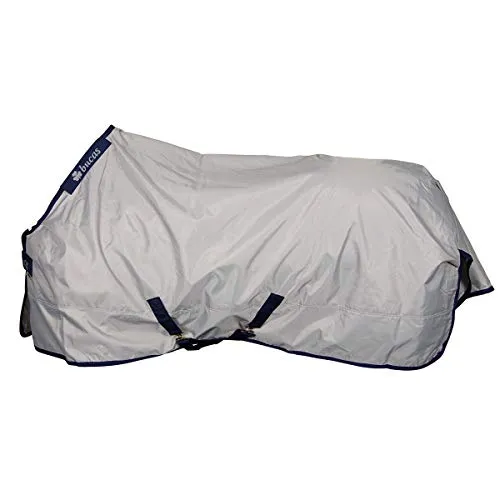 Kerbl Bucas Sun-Shower 145 Silber Pferdedecke - Reit- & Pferdebedarf, hochwertige Sonnen- und Regendecke mit optimalem Schutz und atmungsaktivem Material für Komfort und Wohlbefinden Ihres Pferdes.