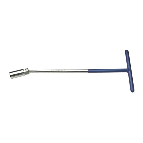BGS-technic Zündkerzenschlüssel 143, 16 mm mit T-Griff - Praktischer Zündkerzenschlüssel mit T-Griff für optimalen Halt. Ideal für 16 mm Schlüsselweiten, sorgt für müheloses Arbeiten bei Zündkerzenwechsel.