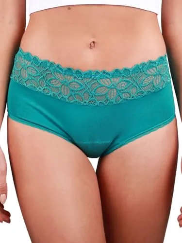 Taynie Deluxe Periodenunterwäsche aus Bio-Baumwolle - Menstruationsunterwäsche für bis zu 12 Std. Schutz - Panties & Hipsters für Damen – Saugfähige Periodenunterwäsche aus Bio-Baumwolle, vegan und bis 60°C waschbar, ersetzt 2-3 Tampons und bietet sicheren Schutz.