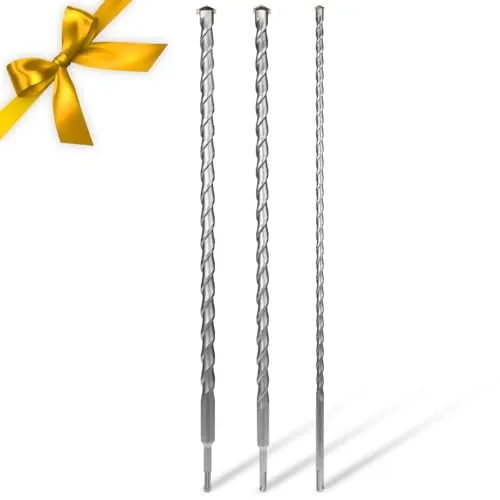 WALTER SDS Plus Bohrerset 3-teilig extra lange Betonbohrer 1000 mm 12 mm 16 mm 24 mm Karbonstahl Hartmetallspitzen für Stein Beton Mauerwerk langlebig präzise leistungsstark Profi Qualität