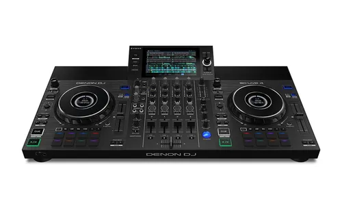 Denon DJ SC Live 4 B-Stock - 4-Kanal DJ Konsole mit WIFI Streaming - DJ Controller mit 7" Multi-Touchscreen, integrierten Lautsprechern und Unterstützung für Amazon Music Unlimited, ideal für kreative Live-Performances.