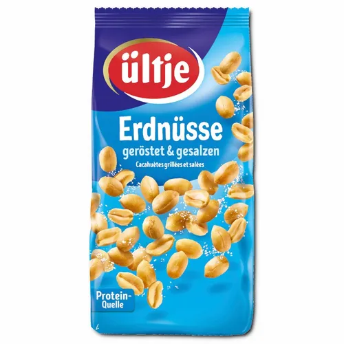 Ültje Erdnüsse Geröstet & Gesalzen (900 g) - Nüsse & Trockenfrüchte, perfekt geröstet und gesalzen für vollen Geschmack - ideal für Partys, Fernsehabende oder Ausflüge.