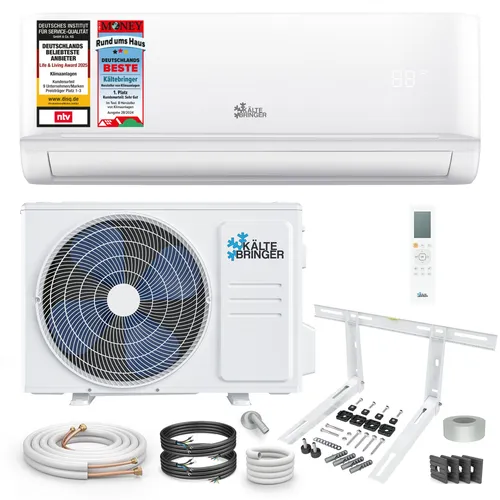 Kältebringer Split-Klimagerät 9000 BTU - Klimaanlage mit 9000 BTU, energiesparend und leise, ausgestattet mit WiFi App-Steuerung und 4D Airflow für optimalen Komfort in Räumen bis 45 m².