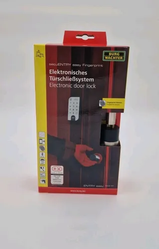 Burg-Wächter Schließzylinder Entry Easy 7602 FP - Elektronischer Knaufzylinder mit App-Steuerung, Fingerprint und PIN für maximale Sicherheit und einfache Handhabung