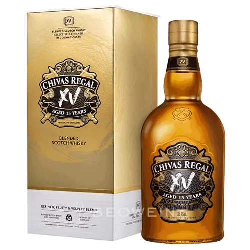 Chivas Regal XV 15 Jahre Whisky - Blended Whisky mit 15 Jahren Reifung, veredelt in Cognac-Fässern für ein unvergleichliches Geschmackserlebnis. Ideal für Kenner und Genießer.