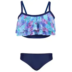 Aquarti Bustier-Bikini Aquarti Mädchen Bikini Set Bustier Bikinislip Zweiteiliger Badeanzug blau|lila 116