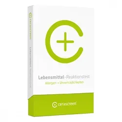 Cerascreen Lebensmittel-Reaktionstest - Medizinischer Bedarf: Selbsttest zur Bestimmung von IgE- und IgG4-Antikörpern aus einer kleinen Blutprobe, um mögliche Lebensmittelunverträglichkeiten und Allergien zu identifizieren.