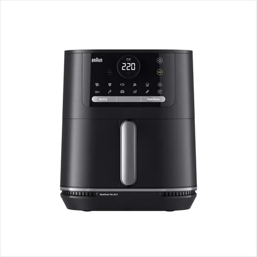Tefal Heißluftfritteuse Jamie Oliver Dual Easy Fry & Grill - Fritteusen mit 2 unabhängigen Garzonen, 2700 W Leistung und bis zu 70% Energieersparnis – ideal für schnelles, rauchfreies Grillen in der Wohnung.