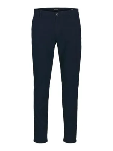 JACK & JONES Slim Fit Chino Hose für Herren - Stylische Chino Hose mit niedriger Taille, ideal für Outdoor-Aktivitäten. Hergestellt aus 78% Baumwolle und 20% recycelter Baumwolle für nachhaltigen Komfort.