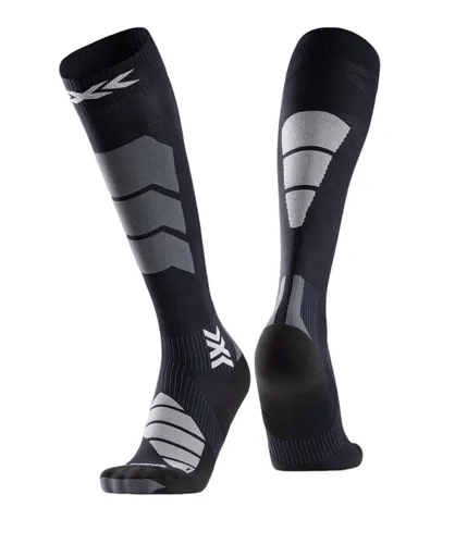 X-Socks Skisocke Ski Expert OTC schwarz/grau Herren - 1 Paar, Größe: 45-47 - X-Socks Skisocke für fortgeschrittene Skifahrer, mit HelixCoil Technologie für verbesserte Stabilität und optimale Passform. Ideal für Spitzenleistungen auf der Piste.