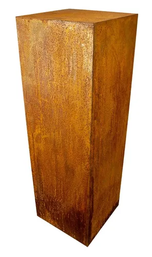 Rost Säule 60 / 80 / 100 cm quadratisch Edelrost Podest Gartendeko Deko Ständer