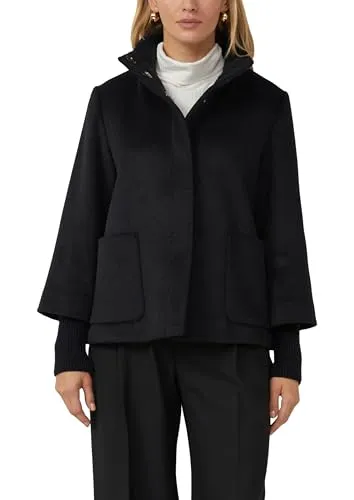 s.Oliver Black Label Damen Outdoor Jacke 2174159 - Funktionsjacke mit Stehkragen und verdeckter Knopfleiste, ideal für aktive Frauen, die Komfort und Stil schätzen.