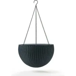 Keter Topfkugel 35 cm - stilvoller Blumentopf - Pflanzengefäß für Innen und Außen, witterungsbeständig und ideal für kreative Pflanzenarrangements.