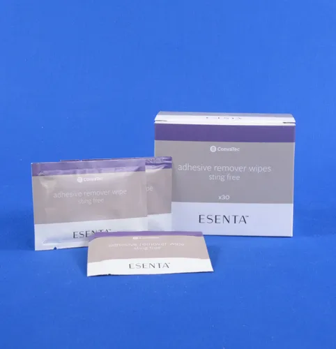 Esenta Pflasterentferner Tücher - 30 St. von Convatec - Stomaversorgung mit 100% silikonbasierten Tüchern, alkoholfrei und latexfrei, ideal für sanfte Kleberentfernung bei Ileostomie, Kolostomie und Urostomie.