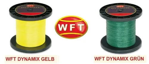 WFT Dynamix Schnur geflochtene 300m - Hochleistungsangeln - Angelruten - WFT Dynamix geflochtene Schnur mit hoher Tragkraft und nahezu keiner Dehnung, ideal für präzises Fischen in großen Entfernungen und Tiefen, salzwasserfest für Meeresangeln.