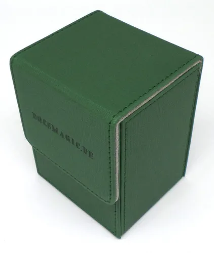 Docsmagic.de Premium Magnetic Flip Box (80) Dark Green + Deck Divider - MTG PKM