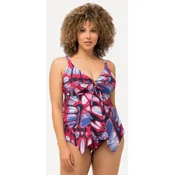 Ulla Popken Tankini Tankini Schmetterlinge Softcups Zipfelsaum rot 44