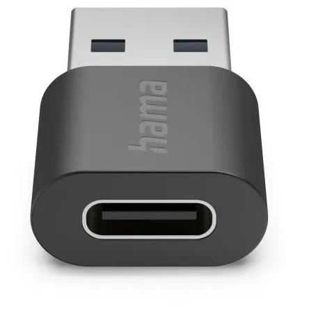 Hama USB-Adapter USB-A-Stecker - USB-C-Buchse - Praktischer USB-Adapter für die Verbindung von USB-A-Geräten mit USB-C-Kabeln. Ideal für schnelle Datenübertragung von bis zu 10 Gbit/s. Aus mindestens 20 % recycelten Materialien – für einen nachhaltigen Einsatz.