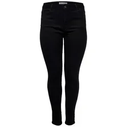 ONLY Carmakoma NOS Damen Caraugusta Hw Black Noos Skinny Jeans, Schwarz (Black Black), 46 EU - Hochwertige 5-Pocket Skinny Jeans aus elastischer Baumwolle, perfekt für einen komfortablen und stylishen Look.