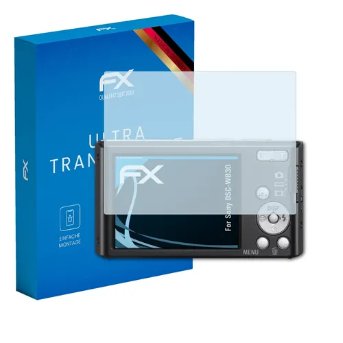 atFoliX 3x Displayschutzfolie für Sony DSC-W830 Schutzfolie klar Folie