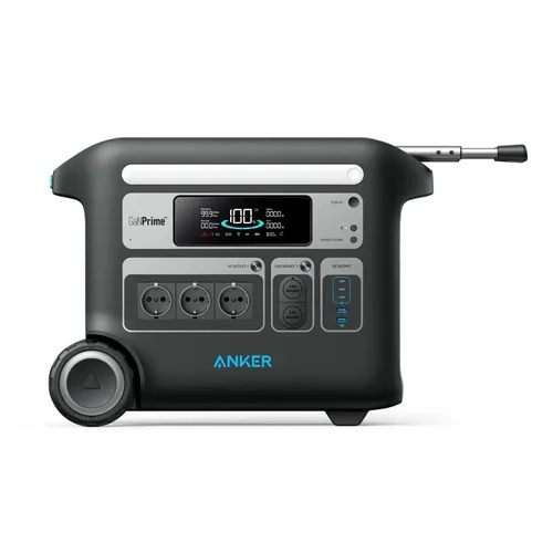 Anker Solix 767 PowerHouse F2000 - 2048 Wh, 2400 W, zuverlässige Stromversorgung für Haushaltsgeräte und Notfälle, erweiterbar auf 4096 Wh