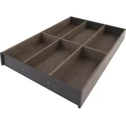 BLUM AMBIA-LINE Besteckeinsatz - Nebraska Eiche/oriongrau matt, 500 mm - Sonstige Küchenhelfer: geradliniges Inneneinteilungssystem, ideal für LEGRABOX-Rahmen, nachrüstbar und mit Magnetplatte für flexible Anwendungen.