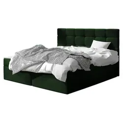 MIRJAN24 Boxspringbett Luanda 160x200 cm - Doppelbett mit Bettkästen und Matratze für optimalen Schlafkomfort - Betten: Boxspringbett Luanda in Manila 35 mit zwei praktischen Bettkästen und hochwertiger Bonellfederkernmatratze für erholsame Nächte.