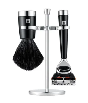 Zwilling Classic Rasier-Set 1 Stk - Hochwertiges Rasierset - Rasierset mit Rasierpinsel, Rasierer und Ständer. Der vegane Pinsel sorgt für optimales Schaumergebnis, während der langlebige Rasierer hohen Komfort bietet. Stilvolle Aufbewahrung für Rasierer und Pinsel.