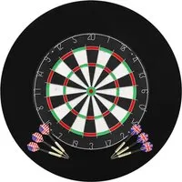 Dartscheibe Set mit 6 Dartpfeilen und Surround, Profi Steeldart Board - Sonstige - Ideal für Darts-Enthusiasten ab 17 Jahren, aus hochwertigem Sisal für langlebigen Spielspaß.