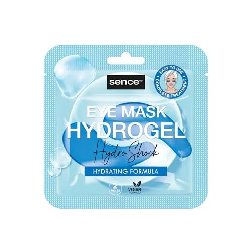 Sence Hydro Shock Augenpads Hydrogel Gesichtspflege, Augenmaske mit Hyaluronsäure, Vegan Beauty Eye Mask, Feuchtigkeitsspendende Skincare für Frauen und Männer, 3er Pack (3 x 2 Pads)
