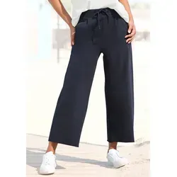 Sweathose ELBSAND Damen Gr. L, 7/8-Länge, marine - Modische Sweathose von Elbsand in 7/8-Länge, aus softem Baumwollmix mit Tunnelzugbund für optimalen Sitz und figurumspielendem Schnitt. Ideal für lässige Outfits!