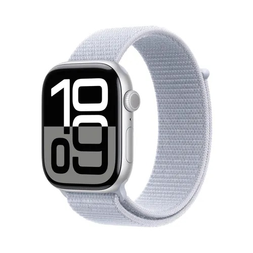Apple Watch Series 10 (GPS + Cellular 46 mm) - Smartwatch mit Aluminiumgehäuse in Silber, fortschrittliche Fitness- und Gesundheitsfunktionen, EKG und Mobilfunkverbindung