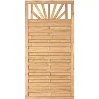 T & J Sichtschutzzaun Freiburg-Serie 90 x 180 cm - Gartenzäune – Hochwertiger Sichtschutz aus Kiefer und Fichte, ideal für individuelle Gestaltung auf unebenen Grundstücken. Kesseldruckgrün imprägniert für Langlebigkeit und harmonische Integration in Ihren Garten.