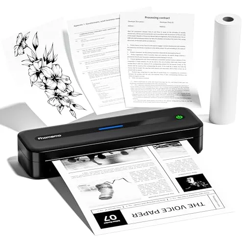 Phomemo M832 Thermodrucker A4 - Mobiler Drucker für Unterwegs - Tragbarer Thermodrucker: Ideal für Büro, Schule und Zuhause, mit 300 dpi Druckqualität und integriertem Akku für kabelloses Drucken. Kompatibel mit Windows, macOS, iOS und Android.
