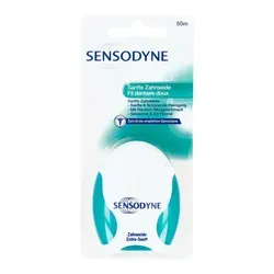 Sensodyne Zahnseide 50 m - Zahnseide für empfindliche Zähne, sanft und effektiv - 50 m für eine gründliche Mundhygiene.
