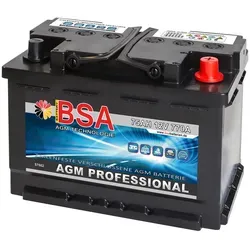 BSA Professional Solarbatterie AGM 75Ah 12V – Hochleistungsbatterie für Wasserfahrzeuge - AGM Professional Hochleistungsbatterie mit hoher Zyklenfestigkeit und schneller Aufladefähigkeit. Ideal für Marine, Caravan und Reisemobile. 100% auslaufsicher und wartungsfrei für zuverlässige Energieversorgung.