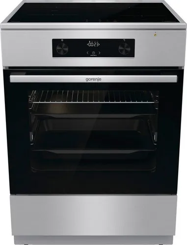 Gorenje GEIT 6C60 XPG Standherd 60cm - Elektroherd mit Induktionskochfeld und 71 l Backvolumen, ideal für große Familiengerichte und energieeffizient (A).