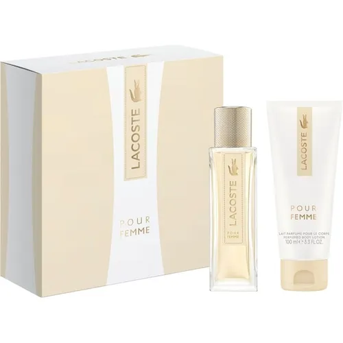 Lacoste Duft-Set Pour Femme, 2-tlg. - Selbstbewusster Duft für die Frau - Duft-Sets mit blumiger Note, inklusive Eau de Parfum und Body Lotion, ideal für romantische Anlässe und selbstbewusste Frauen.