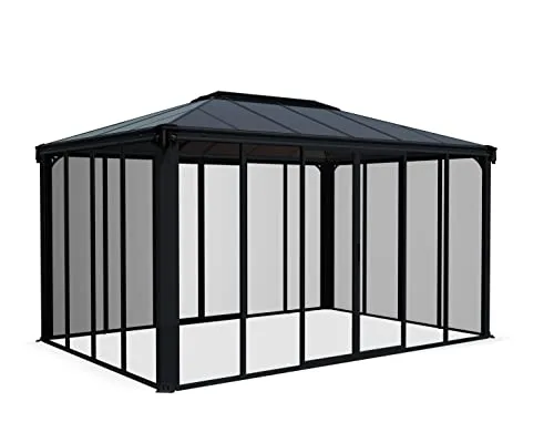 CANOPIA by Palram Ledro4300 Gartenpavillon 3x4.3 m - Wasserdichter und stabiler Pavillon aus Aluminium mit einzigartiger Bronzeglasur, ideal für jeden Garten und winterfest.