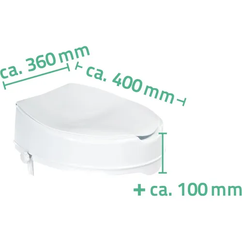 WC-Sitzerhöhung Sam - 10 cm, weiß, PP - WC-Sitze von RIDDER – Erleichtert das Setzen und Aufstehen für Senioren und Menschen mit Beeinträchtigungen, inklusive Hygieneausschnitt für einfache Pflege.