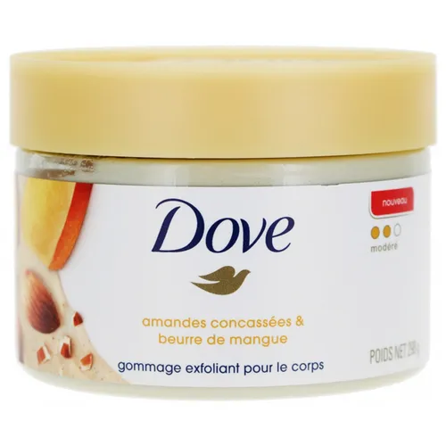Dove Mäßiges Körperpeeling mit Gehackten Mandeln und Mangobutter 298 g ist ein m