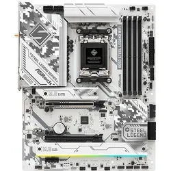 AsRock B650 STEEL LEGEND WiFi - ATX Mainboard für AMD AM5 - Mainboard für AMD AM5 mit integrierter WiFi-Funktion, ideal für Gamer und PC-Enthusiasten, die Leistung und Konnektivität suchen.