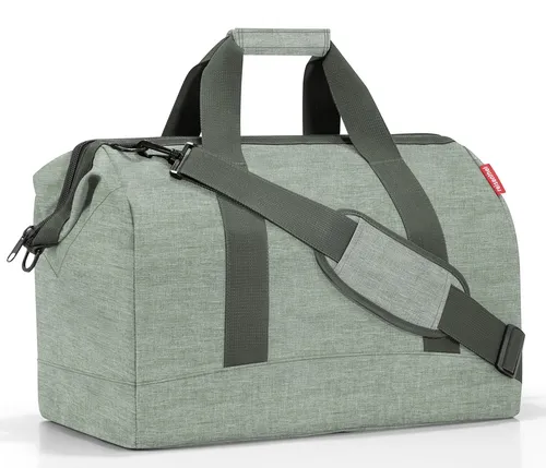 reisenthel Reisetasche allrounder L Twist Sage Grün MT5048 - geräumige und stylische Sport- und Reisetasche, nachhaltig aus PET-Flaschen gefertigt