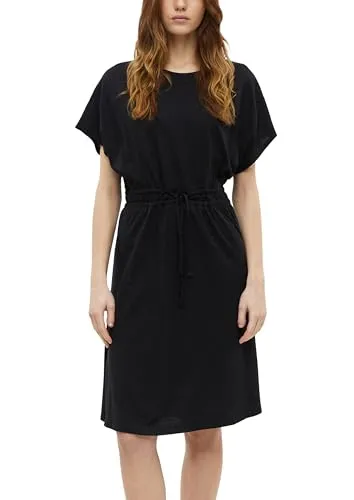 s.Oliver Jersey-Kleid mit Tunnelzug - Fließendes Jersey-Kleid mit Tunnelzug für eine individuelle Passform. Weich und bequem aus einem hochwertigen Baumwollmix, ideal für entspannte Anlässe und den Alltag.