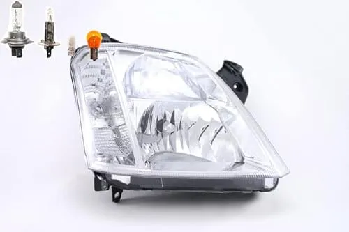 Johns Scheinwerfer für Opel Meriva A (05/03-05/10) rechts mit Leuchtmittel - Komplettset Autoscheinwerfer mit H7/H1 Glühlampen, E-Typ-geprüft für optimale Fahrzeugbeleuchtung und Sicherheit auf der Straße.