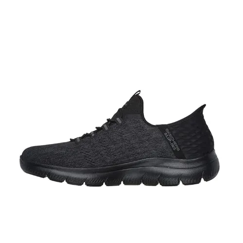 SKECHERS Slip-On Sneaker "SUMMITS-KEY PACE" für Herren, Gr. 42 - Sneaker in schwarz uni, vegan verarbeitet und mit Skechers Air-Cooled Memory Foam für optimalen Komfort. Ideal für Freizeit und Sport!