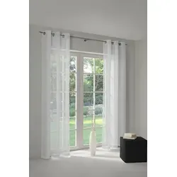 Wirth Vorhang Theresa, Ösen (1 St), halbtransparent, Store weiß 140 cm x 120 cm